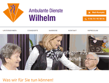 Tablet Screenshot of ambulante-dienste-wilhelm.de